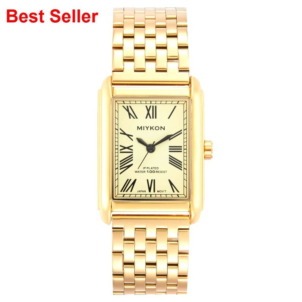 Solid Stainless Steel Bracelet Dress Watch, Japanese Quartz, Water Resistant